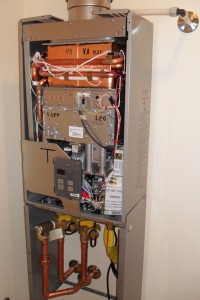 Tanklless water heater Under The Front Cover