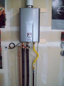 heater tankless water rinnai install plumbing installation homesfeed pex heaters advantages consideration heating does knight homes