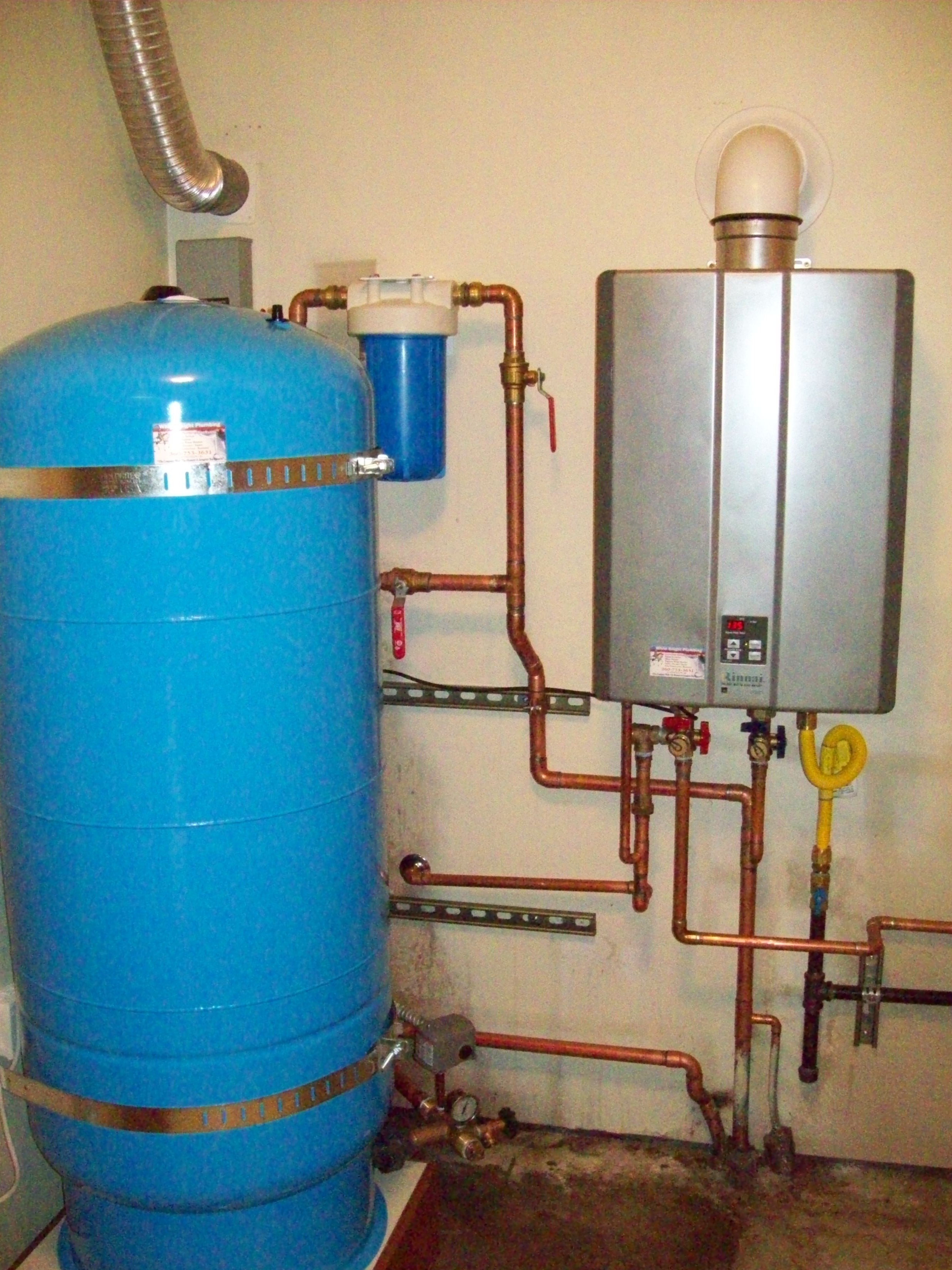 pressure tank well heater tankless install rinnai troll water plumbing watter